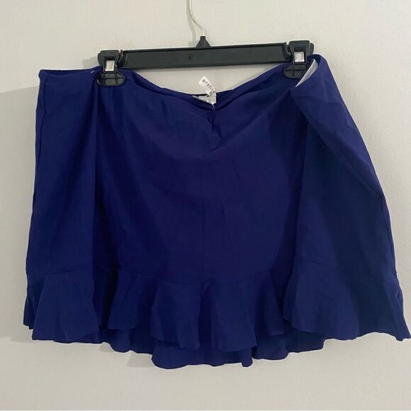 Profile by Gottex Plus Size Ruffled Swim Skirt Skirtini Blue 24W - Picture 1 of 3